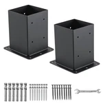 Axwhys 4X4 Post Base 2 Pcs, Inner Size 3.6X3.6 Anchors, 13GA Thick Solid.... Fixed Price $52.39.