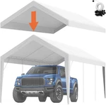 Vevor Carport Replacement Canopy Cover 10 X 20 Ft, Garage Top Tent Shelter Tarp. Fixed Price $80.20.