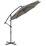 Costway 10 Ft Patio Offset Umbrella W/8 Ribs Cross Base Tilt Grey. Fixed Price $84.99.