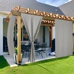Nicetown Gazebo Curtains Outdoor Waterproof Windproof Peel Stick Tab Top - 52X96. Fixed Price $67.12.