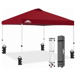 Eagle Peak Pop Up Canopy Tent With Wheeled Carry Bag, 8 10X10, Burgundy. Fixed Price $211.68.