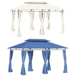 Outsunny 10' X 13' Double Roof Patio Gazebo With Curtains. Fixed Price $190.99.