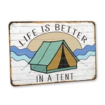 Camping Sign Life Is Better Tent Cabin Decor Lodge Rv Hunting 108122001088. Fixed Price $69.95.