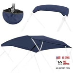 Bow Bimini Canvas With Light Hole & Storage Boot - 4 Tops. Fixed Price $192.82.