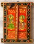 King Queen Painted Wooden Window Wall Hanging Frame Handmade Jharokha Home Decor. Fixed Price $235.00.