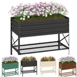 Outsunny Galvanized Raised Garden Bed With Legs And Storage Shelf. Fixed Price $84.99.
