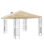 Replacement Top Cover For 10'X10' Gazebo Canopy Patio Pavilion Sunshade Plyester. Fixed Price $48.93.