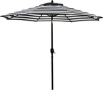 9' Patio Umbrella Outdoor Table With 8 Sturdy Ribs (black And White). Fixed Price $52.99.
