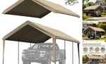 Carport Replacement Canopy Cover 12'X20' For Tent Top Garage 20FT Sand. Fixed Price $189.86.