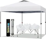 Phi Villa Pop-up Canopy 10X10 Patio Tent Instant Gazebo White With Wheeled Bag. Fixed Price $80.00.