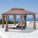 10'X13' Outdoor 2-TIER Vented Canopy Steel Gazebo Bbq Party Tent Shelter Shade. Fixed Price $229.99.