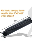 Eurmax Heavy Duty Wheeled Roller Bag For 10X10 Canopy Instant Tent Gray. Fixed Price $44.00.