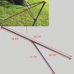 Coleman 10' X New Style Shelter Canopy Gazebo Peak Truss Bar W/support Part. Fixed Price $20.98.