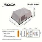 Instant Pop Up Family Camping Tent Waterproof Double Layer 2 Room Spacious Large. Fixed Price $169.99.