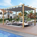 10'X13' Aluminum Pergola, Patio Outdoor Shelter Garden Gazebo Sun Shade. Fixed Price $349.99.