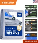 Tarps 6X8 Feet - 5.5 Mil, Multipurpose Waterproof Poly Cover With Metal .... Fixed Price $19.99.