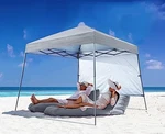Abccanopy Pop Up With 1 Sun Wall Bonus Backpack Bag Stakes - Gray. Fixed Price $76.71.