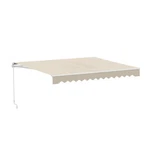Aleko Retractable Patio Awning 13 X 10 Ft Deck Sunshade Canopy Ivory Color. Fixed Price $291.51.