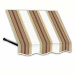 Awntech 4-FEET Dallas Retro Awning, 44 By 24-INCH, White/linen/terra Cotta. Fixed Price $149.95.