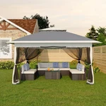 Garveelife 13X13 Ft Pop Canopy Tent One Push Setup Gray. Fixed Price $209.99.