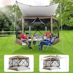 12'X12' Pop Up Gazebo Instant Screened Canopy Room Hub Tent Starry Sky Sunshade. Fixed Price $145.99.