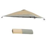 13X13 Canopy Replacement Top Cover Only Silver Coated Khaki+gray. Fixed Price $107.73.