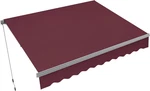 10X8 Ft Manual Retractable Patio Awning - Burgundy Sunshade Canopy. Fixed Price $493.99.