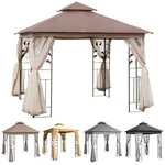 Outsunny Outdoor Patio Gazebo Canopy With 2-TIER Polyester Roof. Fixed Price $179.99.