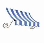 Awntech 5-FEET Charleston Window/entry Awning, 18 By 36-INCH, Bright Blue/white. Fixed Price $229.95.