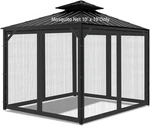 Gazebo Universal Replacement Mosquito Netting, Outdoor Mesh Screen 4-PAN. Fixed Price $61.99.