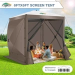 6X6FT Pop Up Gazebo Waterproof Portable Screen Tent Outdoor Instant Sun Shelter. Fixed Price $93.99.