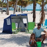 Rio Brands Beach Sol Cabana Portable Sun Shade Tent, Standard, Blue. Fixed Price $89.99.