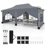 10X20 Ft Pop Canopy, Upf 50+ Portable Outdoor Tent With 6 Remo.... Fixed Price $327.82.
