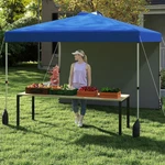 Goplus X 10' Pop Up Canopy Tent W/ Sidewall Wheeled Bag 8 Stakes. Fixed Price $84.99.