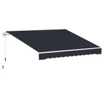 8' X 6.6' Manual Retractable Patio Awning Sun Shade Uv Resistant Black. Fixed Price $166.99.
