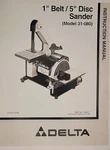 Delta 1996 1"X30 Belt / 5" Disc Sander Blade Sharpener Tool 31-080 Owners Manual. Fixed Price $39.94.