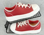 Samuel Hubbard Flight Sneakers Womens 6.5 Red White Leather Casual Portugal. Fixed Price $48.95.
