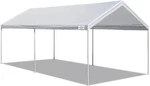 Canopy Powder Coated Heavy Duty Steel Frame Pop Up Carport With 6 Stakes. Fixed Price $338.99.