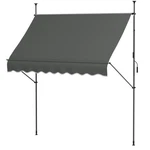 8' X 4' Non-screw Retractable Window/door Awning Uv Resistant Dark Gray. Fixed Price $113.99.
