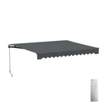 Aleko Motorized Black Frame Retractable Home Patio Canopy Awning 13'X10' Grey. Fixed Price $411.75.