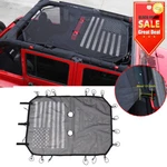 For Jeep Wrangler Jk 4 Door U.s Flag Roof Mesh Sunshade Top Cover Uv Protectionk. Fixed Price $38.99.