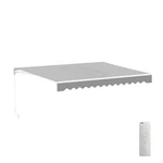 Aleko Retractable Motorized Patio 13 X 10 Ft Awning Sunshade Silver Grey. Fixed Price $549.00.