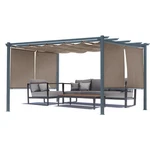 Aoodor 10FT X13FT Patio Retractable Pergola Outdoor Sun Shade Canopy Aluminum. Fixed Price $349.99.