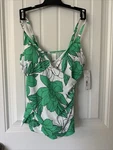 Nwt Liz Claiborne Womens Sz Riviera Garden Tankini Top Green Palm Org $56. Fixed Price $19.99.