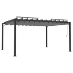 Gazebo With Louvered Roof Outdoor Patio Party Tent Fabric And Aluminum Vidaxl. Fixed Price $809.99.