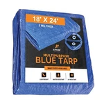 Better Blue Poly Tarp 18' X 24' - Multipurpose Protective Cover Lightweight.... Fixed Price $63.09.