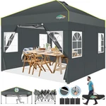 10X10 Pop Canopy Tent With Sidewalls One Person Setup, Easy Outdoor Commer.... Fixed Price $195.39.