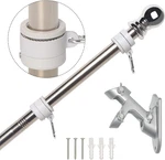 Nelxinjo 6FT Flag Pole With Bracket,professional Stainless Steel No Tangle Spinn. Fixed Price $38.99.