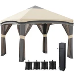 10X10 Pop Up Canopy, Netting, Foldable, Height Adjustable, Wheeled Carry Bag, 4. Fixed Price $199.99.