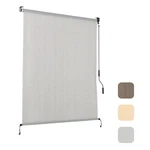 Patio Roller Shade Hdpe Fabric Outdoor Cordless Up For Porch - Gray. Fixed Price $49.99.
